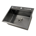 Czarny zlewozmywak kuchenny plastry miodu Nett NBS-5747