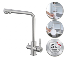 Bateria kuchenna trójdrożna do filtra ze stali inox Nett FS-33